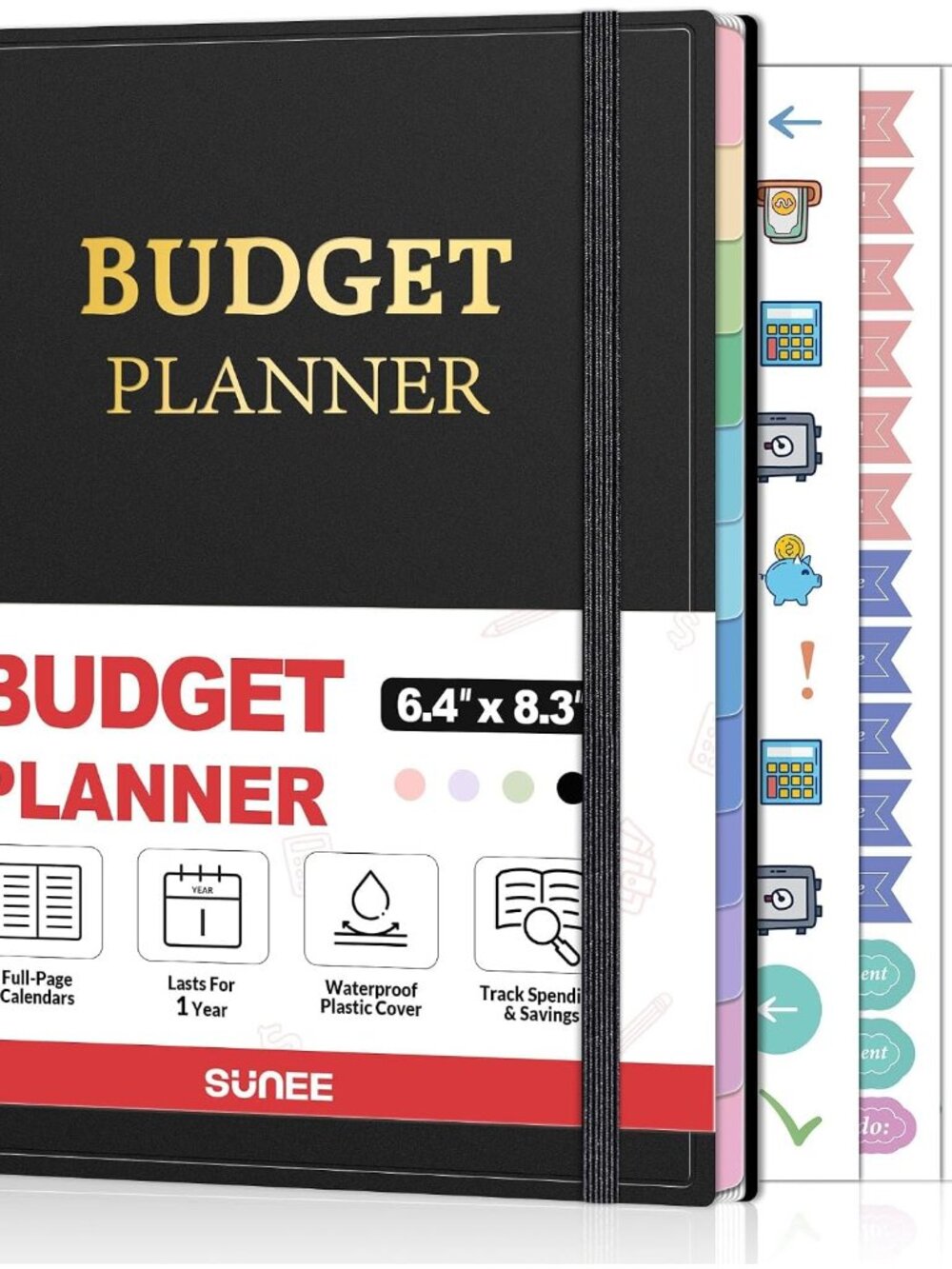 Budget Planner - Monthly Budget Book with Expense Tracker Notebook, Undated 12 M